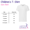 Children's t-shirt sizing infographic