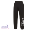 Black joggers that show the Excel logo on the left leg.